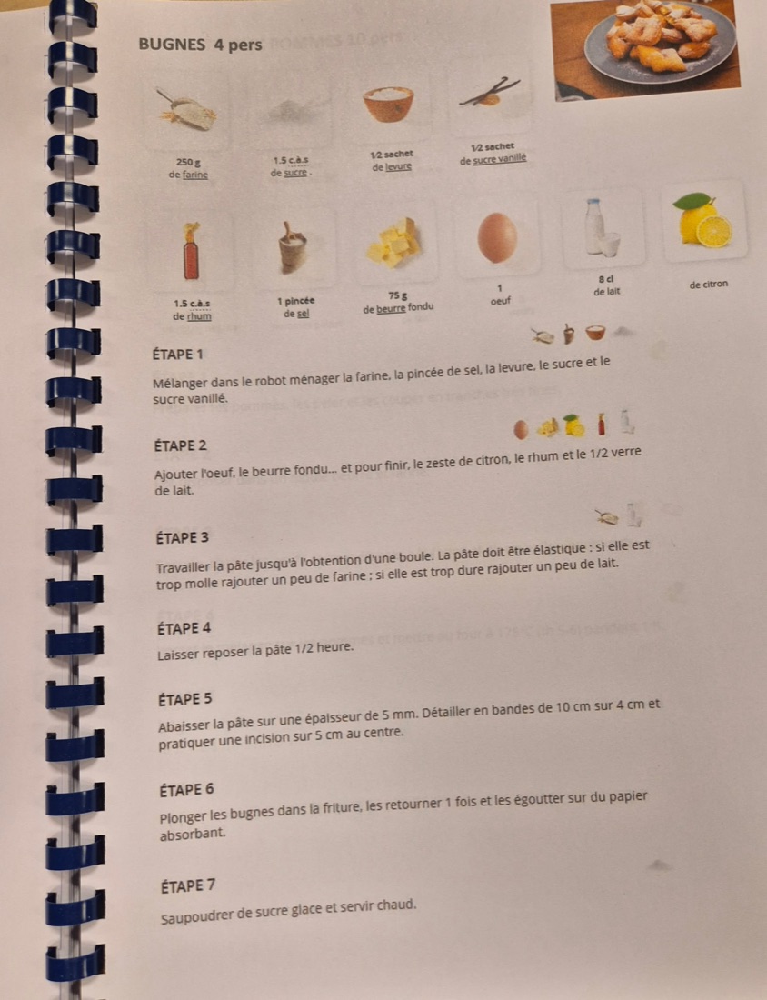 Page de recette mise en page avec Word